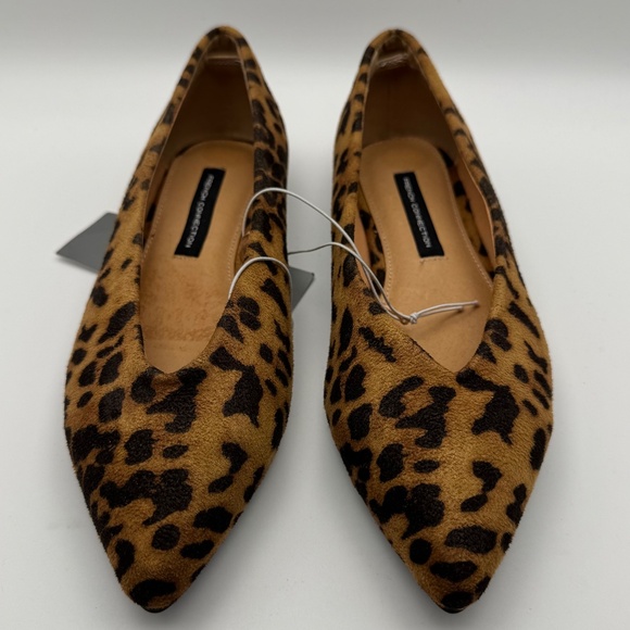 NWT French Connection Leopard Print Ballet Flat Point Toe "Daisy", Size 7 (37) - Picture 5 of 11
